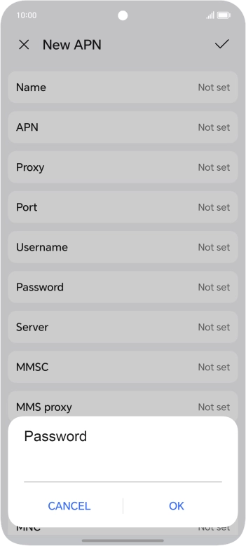 Key in password and press OK.