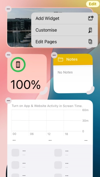 Press Add Widget. Press Add Widget.