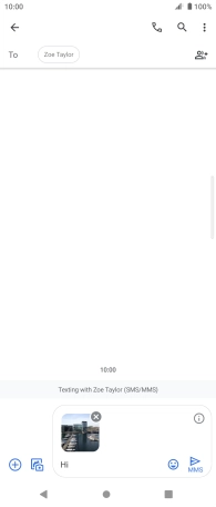 Press the send icon when you've finished your picture message.