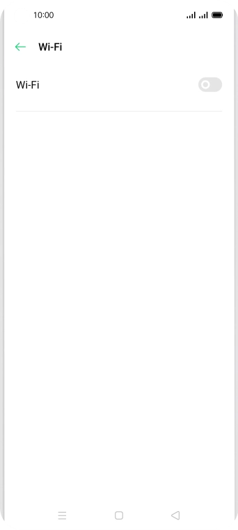 Press the indicator next to 'Wi-Fi' to turn on the function.
