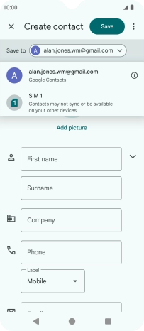 Press the required Google account.