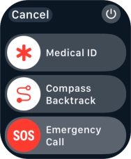 Press the power off icon.