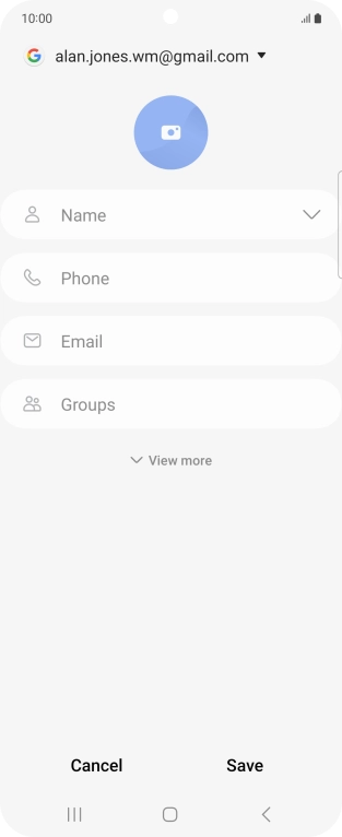 Press Name and key in the required name.