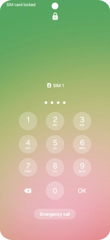 If your SIM is locked, key in your SIM PIN and press OK. The default SIM PIN is 0000.