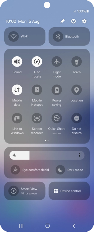 Press the settings icon.