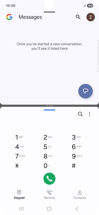 The applications are now shown in split screen view and you can use both applications at the same time.