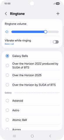 Press the required ringtones to hear them.