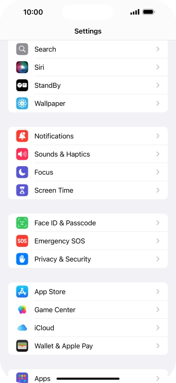 Press Privacy & Security.